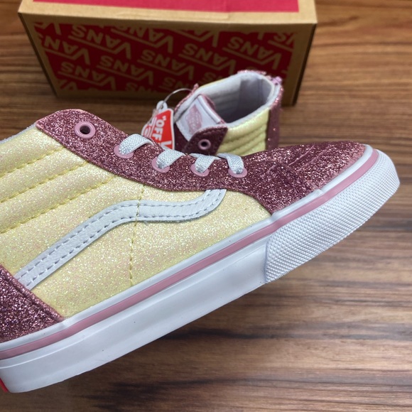 🆕 Vans Sk8-Hi Zip glitter girls sneakers - Picture 11 of 14